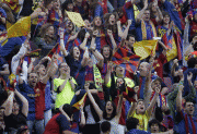 Fans Celebrating FC Barcelona's Champions League Triumph
