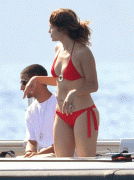 Jennifer Lopez in a Red Bikini